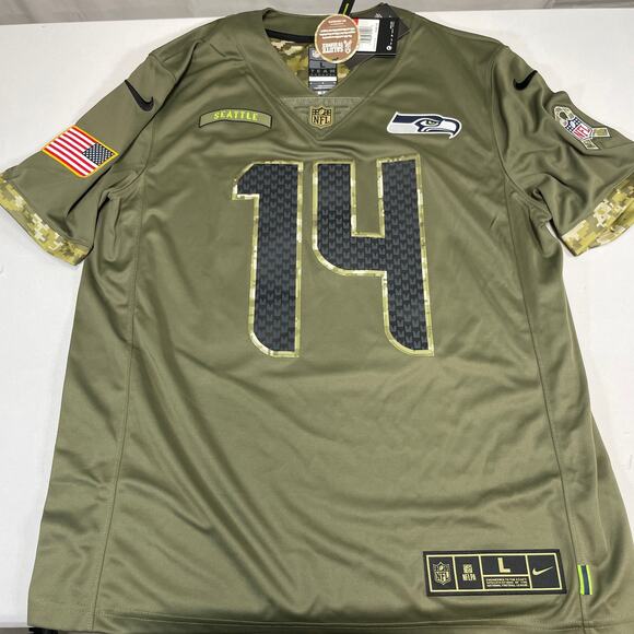DK Metcalf Seattle Seahawks Nike Vapor Limited Salute to Service Jersey - Picture 1 of 8